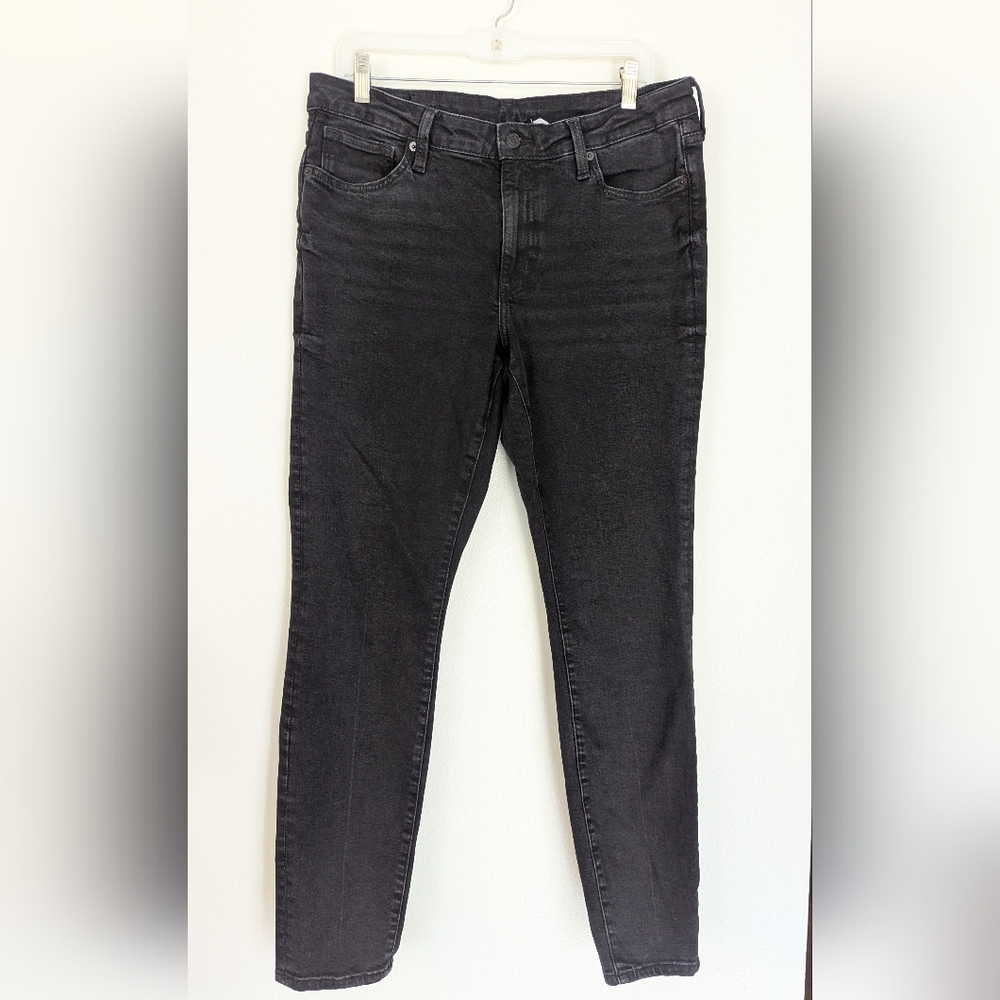 H&M Black Skinny Mid Rise Jean‎ Size 14